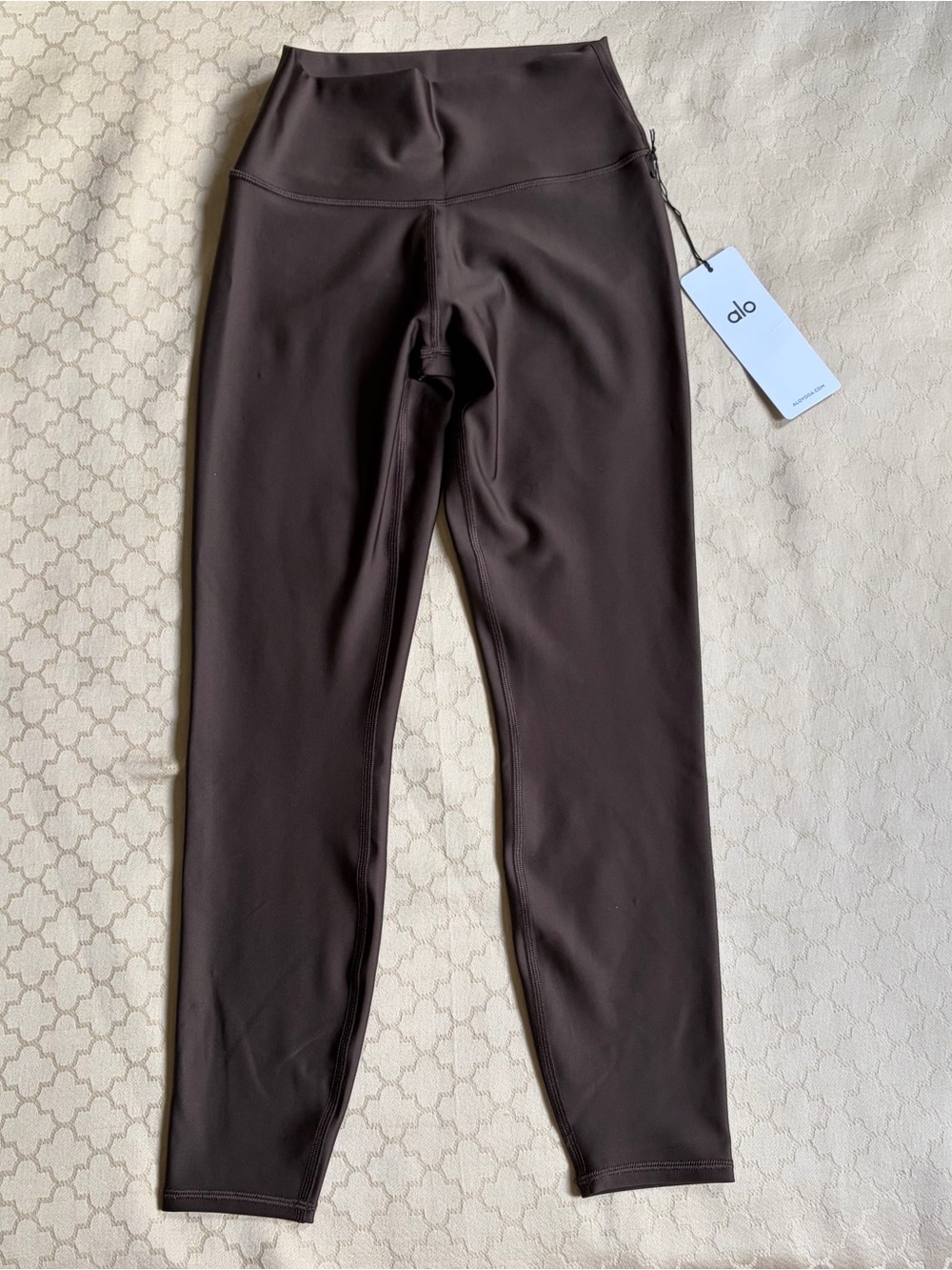 NWT Alo Yoga Espresso Brown 7/8 Air Lift Leggings High Waist Size Medium